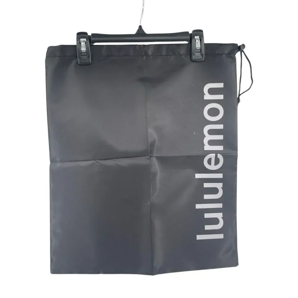 Lululemon Black Drawstring Storage Bag Shoe Gym Travel Pouch New
